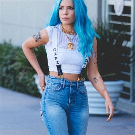 halsey chanel suspenders.